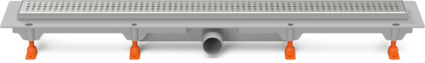 Linear. floor drain side outlet, D40, 850 mm, Basic grid gloss