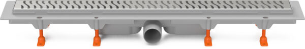 Linear. floor drain, side outlet D50, 850 mm, Harmony grid matt