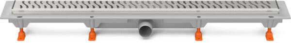 Linear. floor drain with stainless steel frame side outlet, D40, 950 mm, Harmony grid gloss