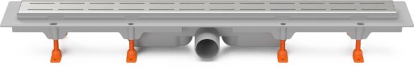 Linear. floor drain, side outlet D50, 950 mm, Line grid matt