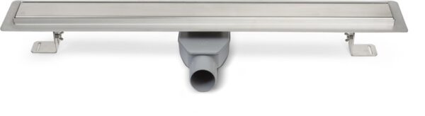 Stainless steel linear floor drain with swivel siphon 750mm Square glossy